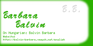 barbara balvin business card